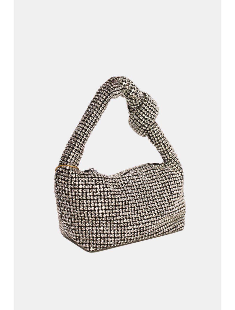 Tom&eva Sac Soirée Avec Nœud Strass 23P-5756#-Noir