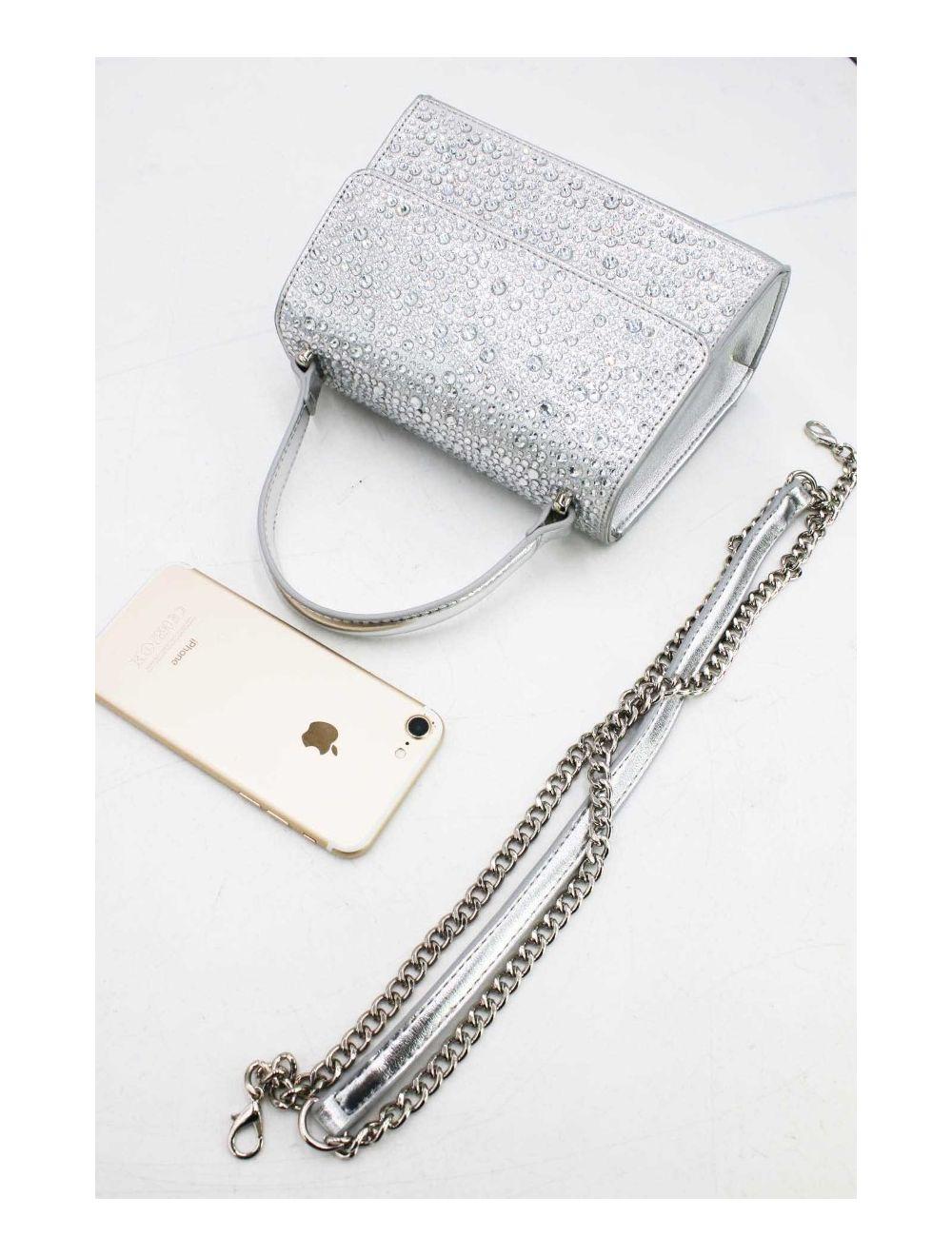 Tom&eva Sac Soirée Petit Cristaux 22P-5593-Argent