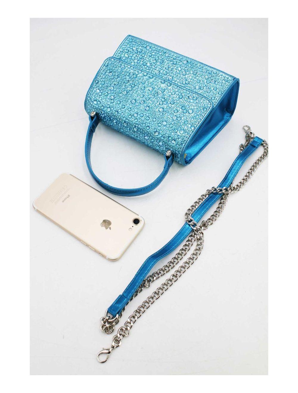 Tom&eva Sac Soirée Petit Cristaux 22P-5593-Bleu