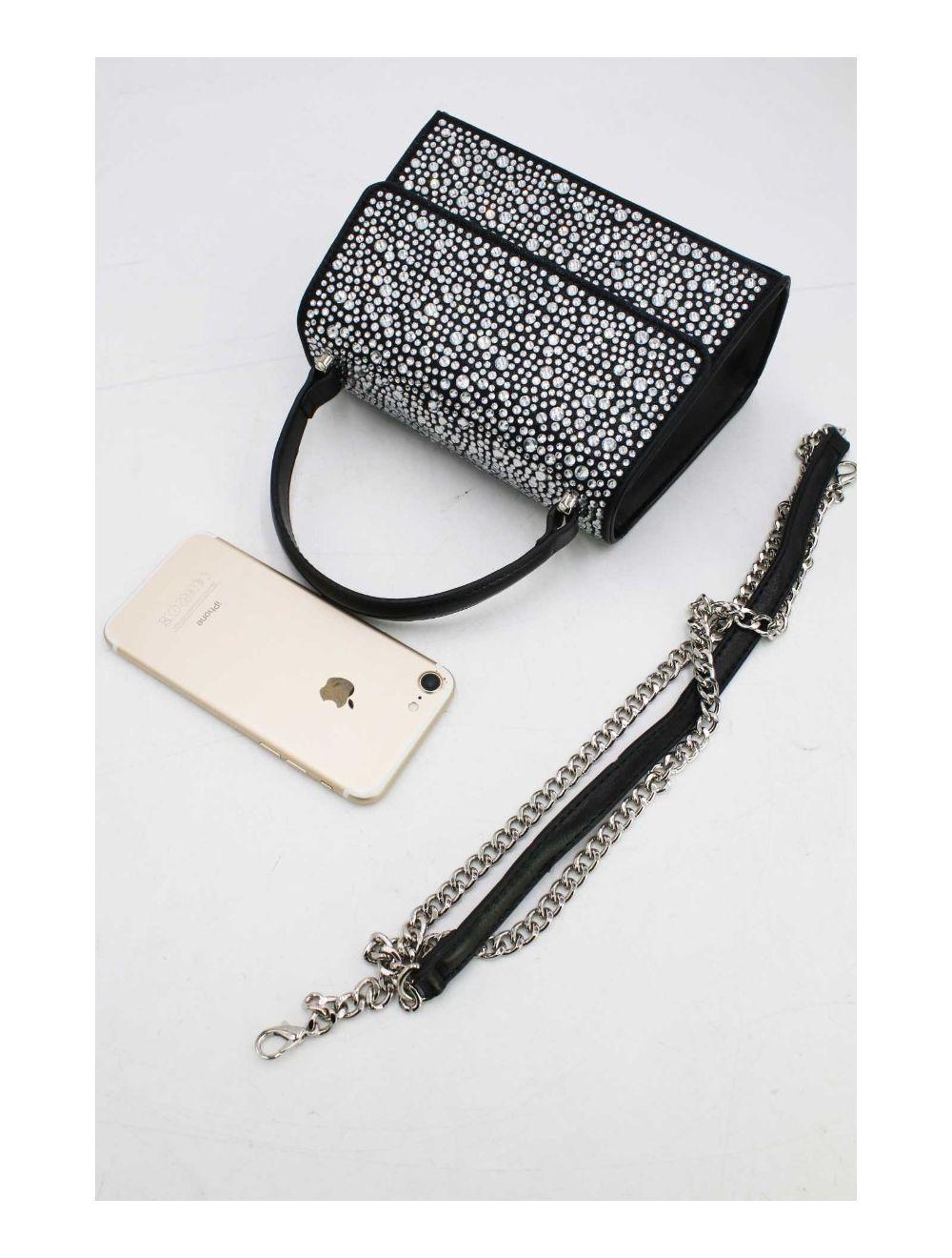 Tom&eva Sac Soirée Petit Cristaux 22P-5593-Noir