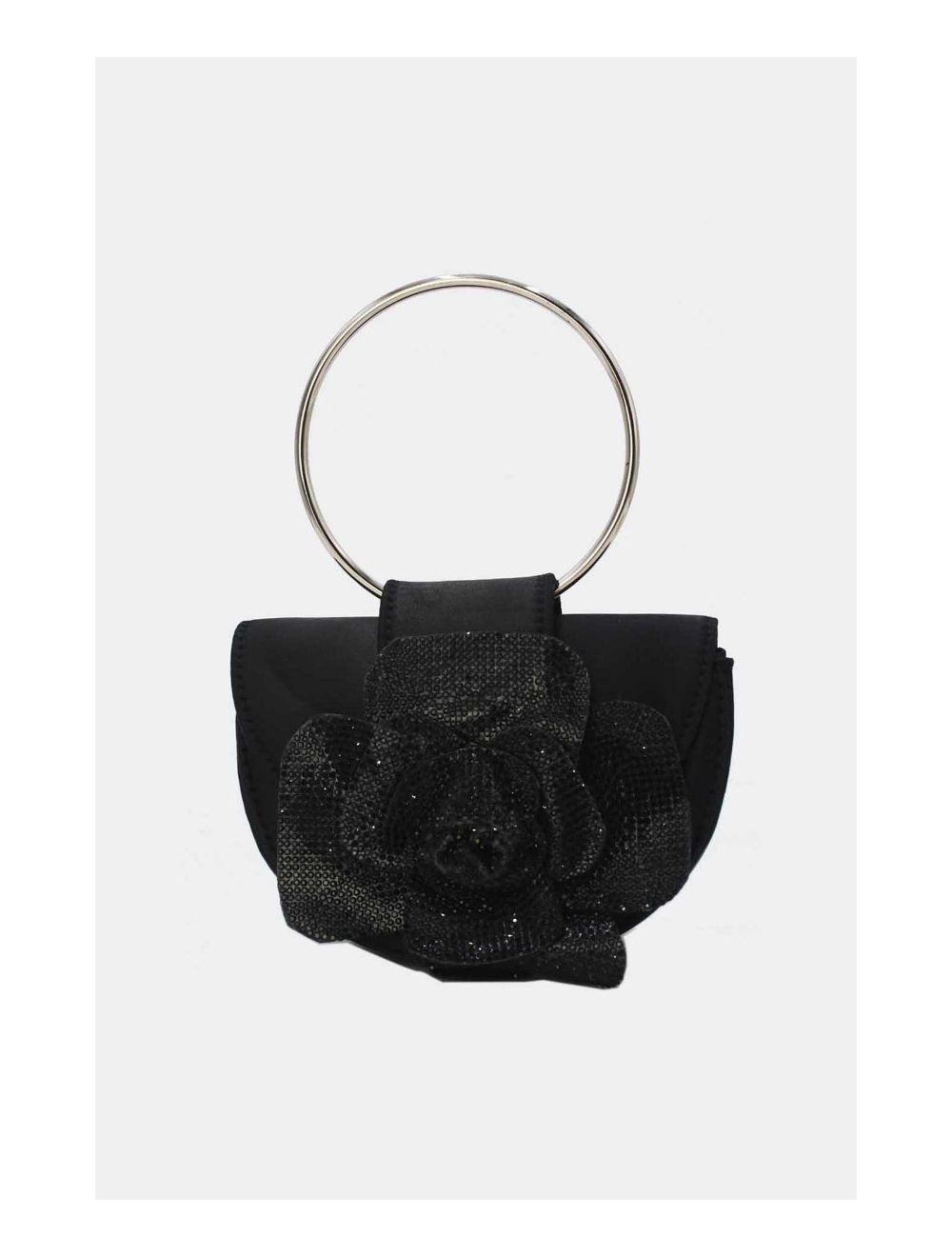 Tom&eva Sac Soirée Strass à Fleur 24P-5930-Noir