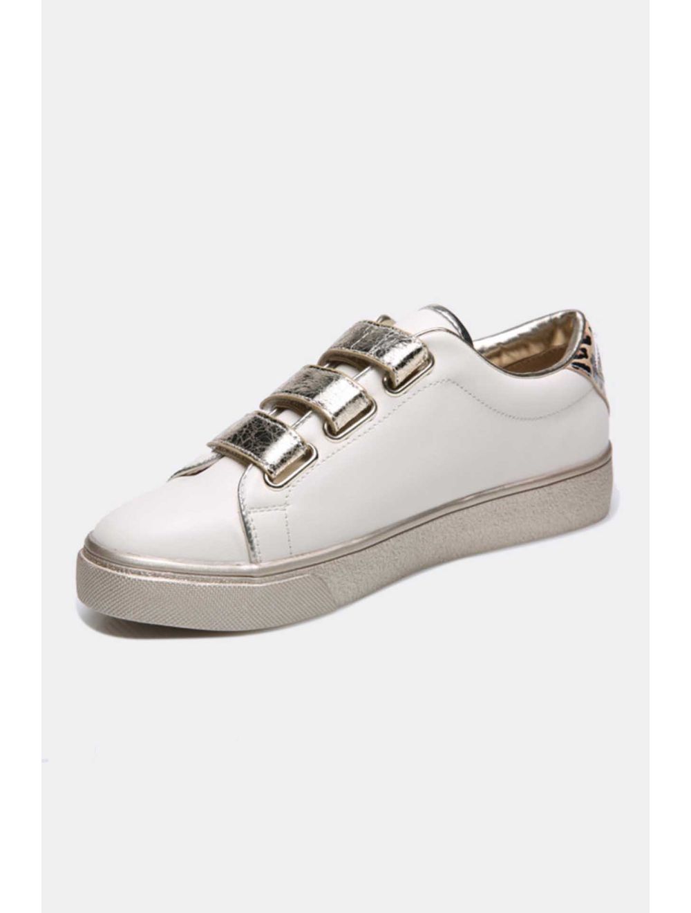 Tom&eva Tennis Blanc 24CH-KP1007-Doré