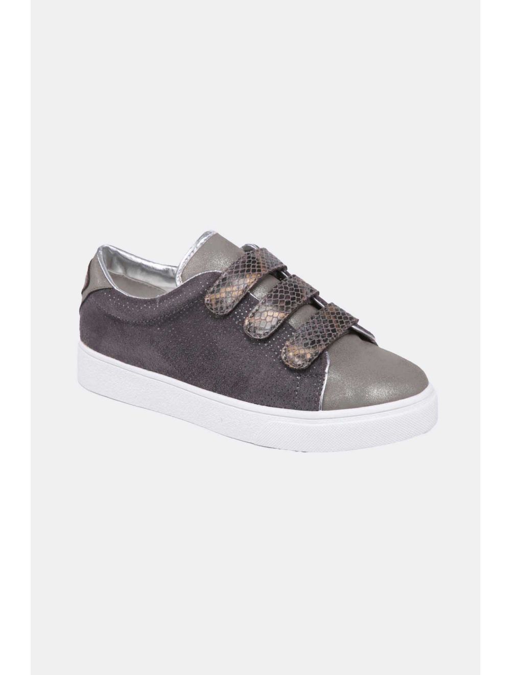 tom&eva Tennis Femme à Scratch 24CH-KP1606-Gris