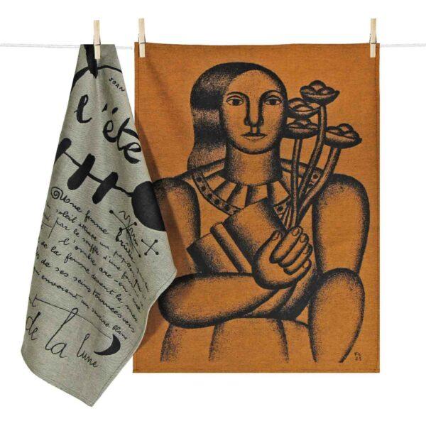 tissage moutet COFFRET 2 TORCHONS TOILES DE MAÎTRES