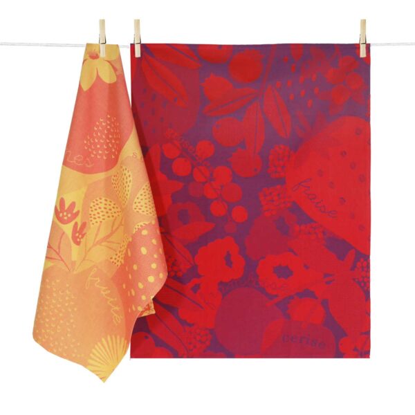 tissage moutet COFFRET 2 TORCHONS FRUITÉ