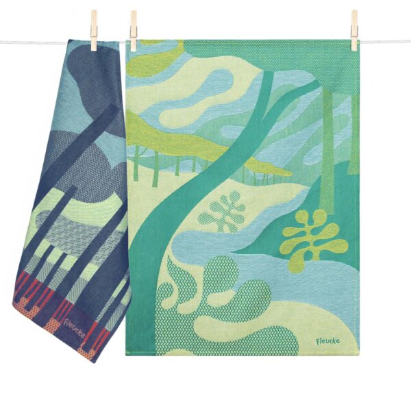 tissage moutet COFFRET 2 TORCHONS LES LANDES