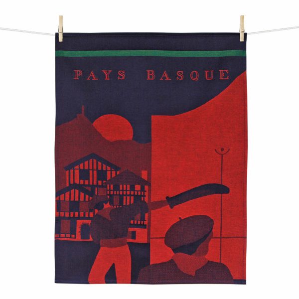 Tissage Moutet COFFRET 2 TORCHONS PAYS BASQUE
