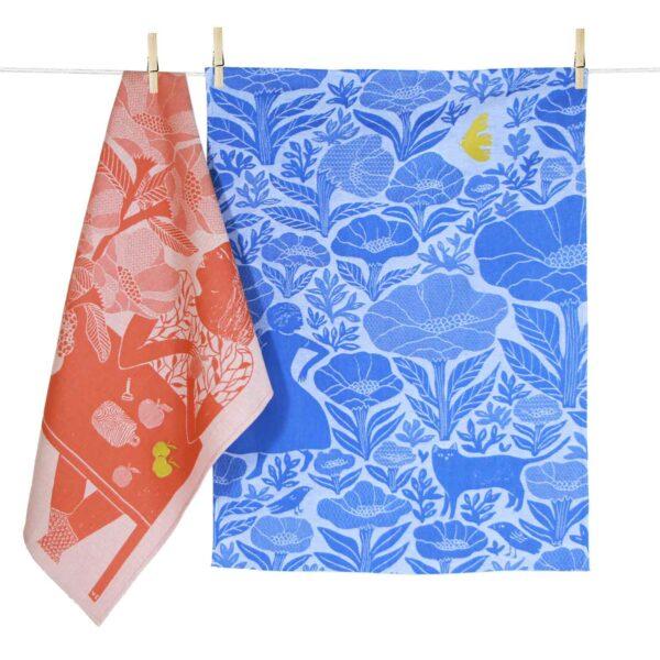 tissage moutet COFFRET 2 TORCHONS RÊVERIE