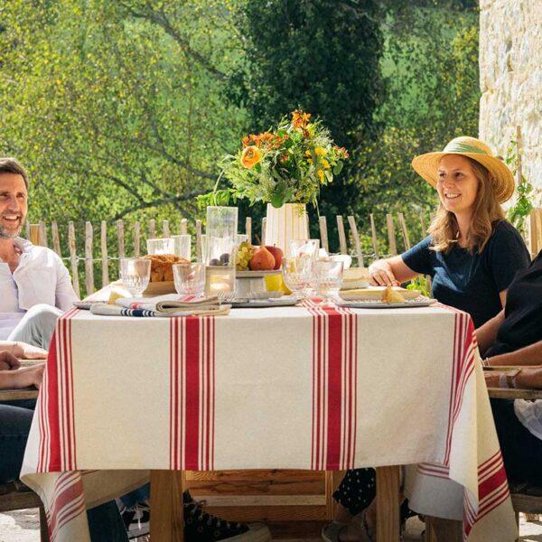 Tissage Moutet COUTIL ROUGE ENDUITE