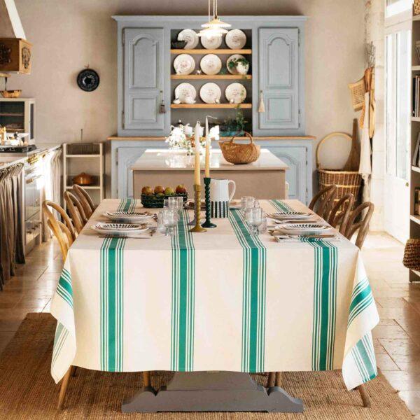 Tissage Moutet COUTIL VERT ENDUITE