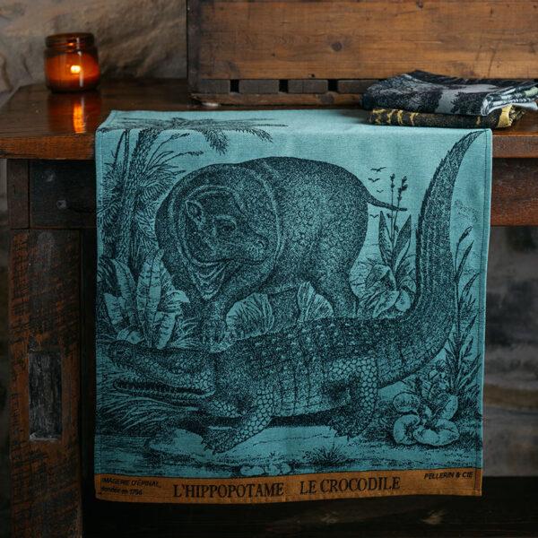 Tissage Moutet HIPPOPOTAME ET CROCODILE