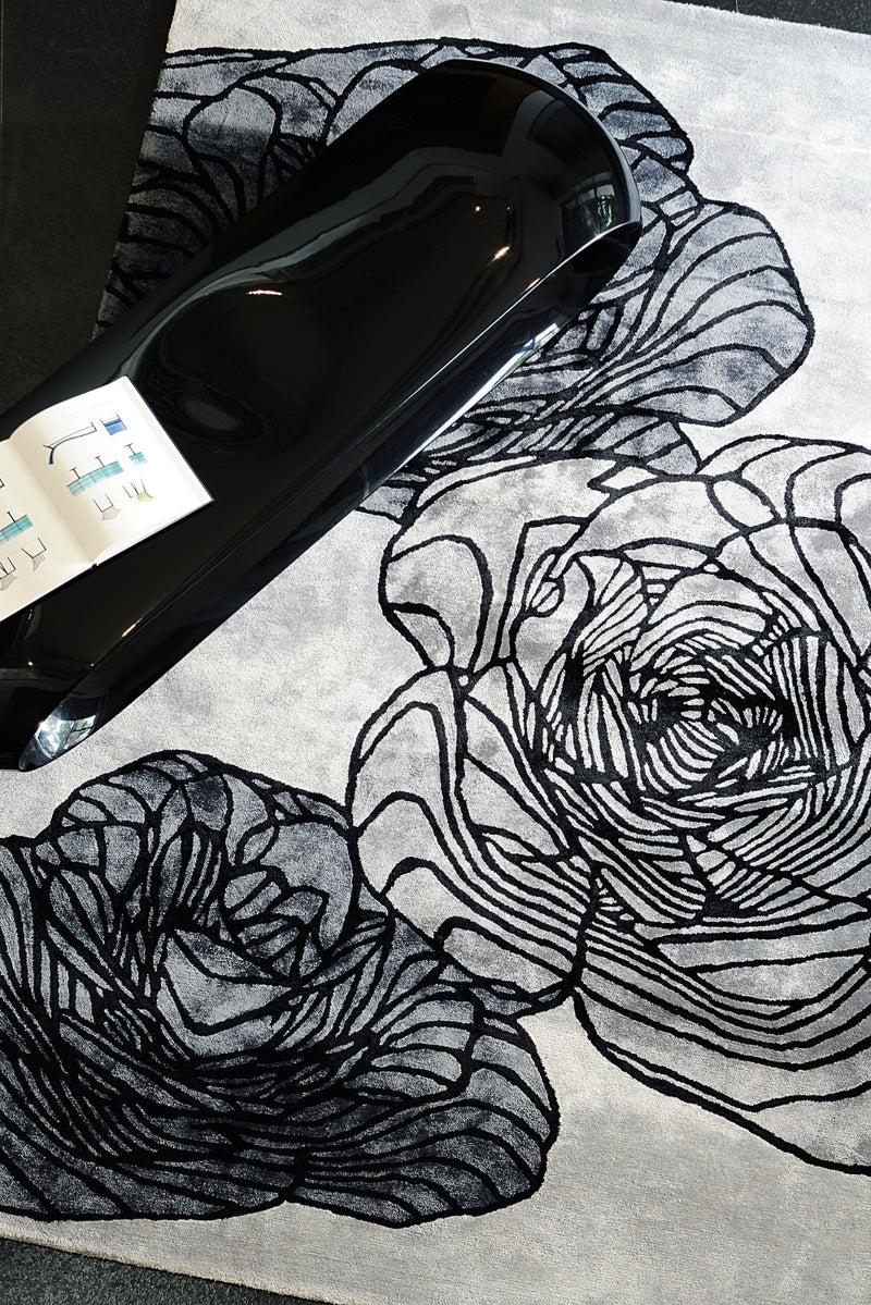 Toulemonde Bochart Adam Silver Tapis Gris En Viscose