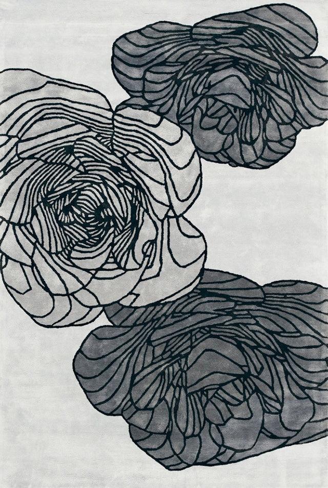 toulemonde bochart Adam Silver Tapis gris en viscose