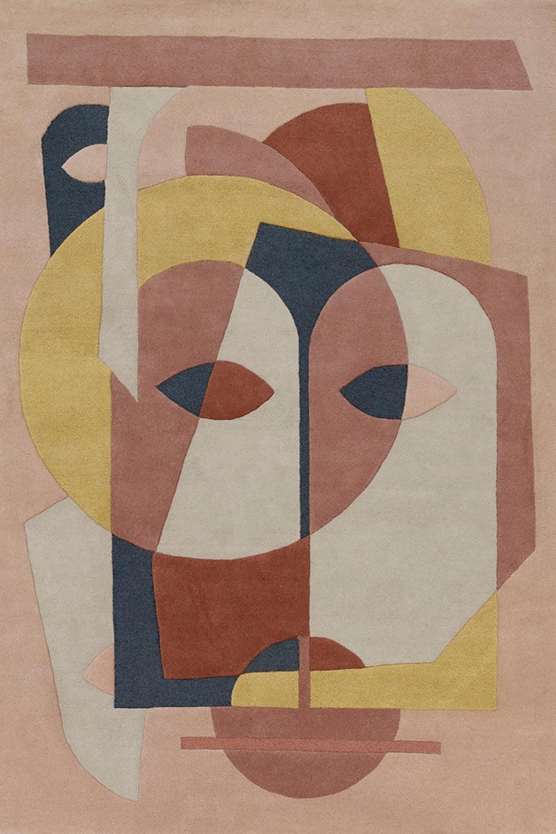 toulemonde bochart Aduma Terracotta Tapis rose en laine