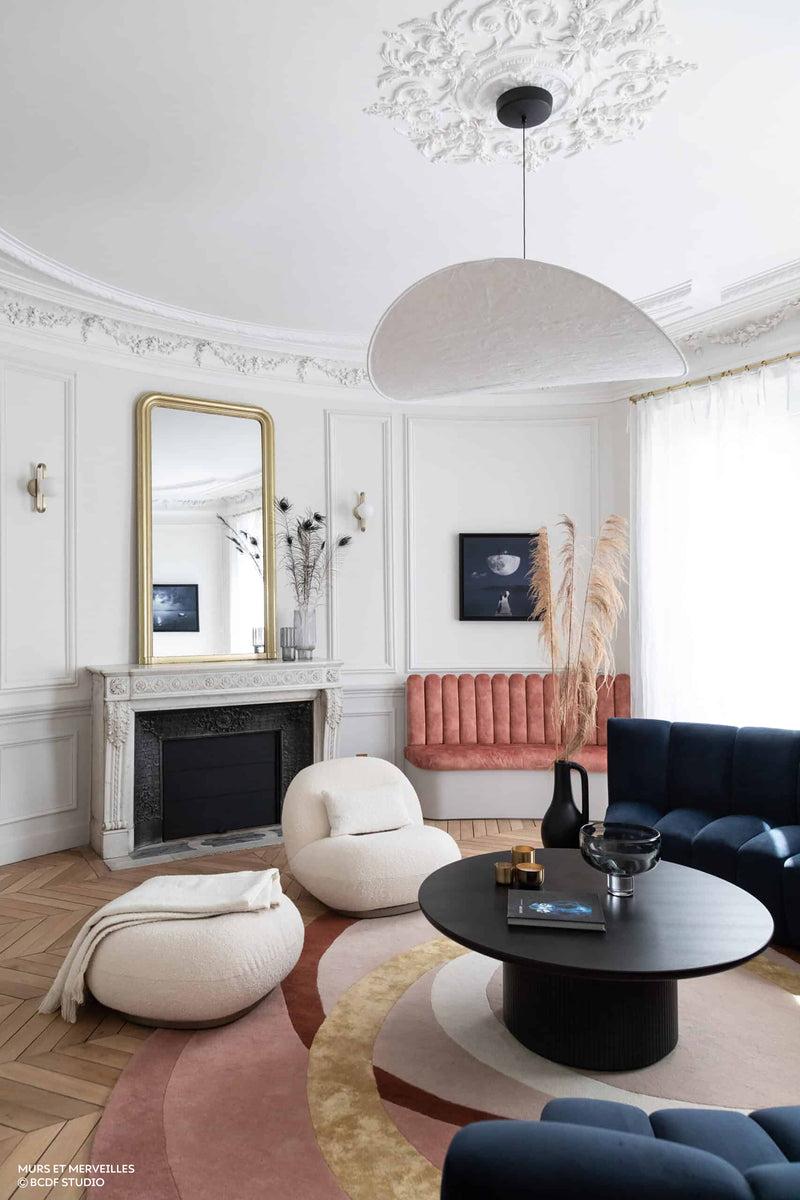 Toulemonde Bochart Alliances Poudre Tapis Rose En Laine Et Viscose