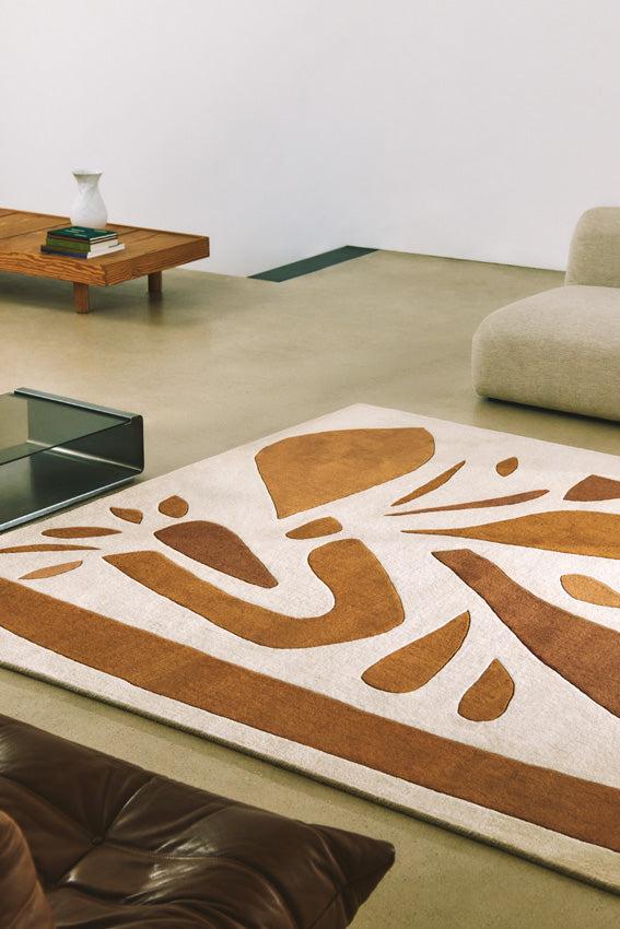 Toulemonde Bochart Alpha Terracotta Tapis Brun En Laine