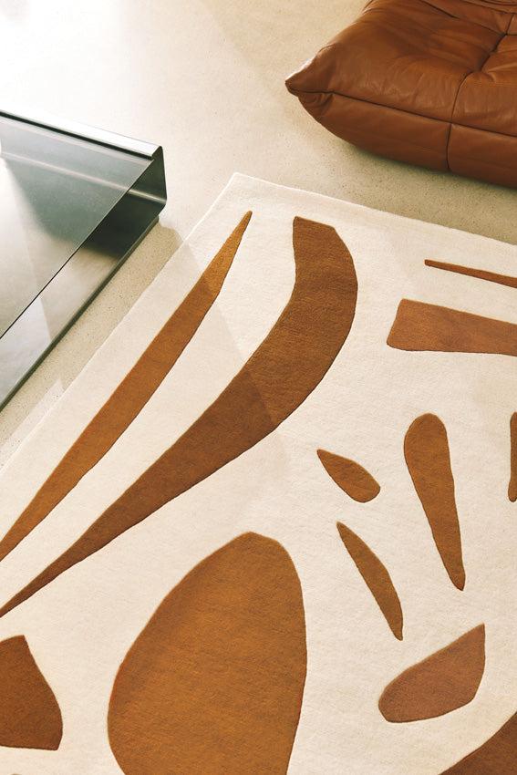 Toulemonde Bochart Alpha Terracotta Tapis Brun En Laine