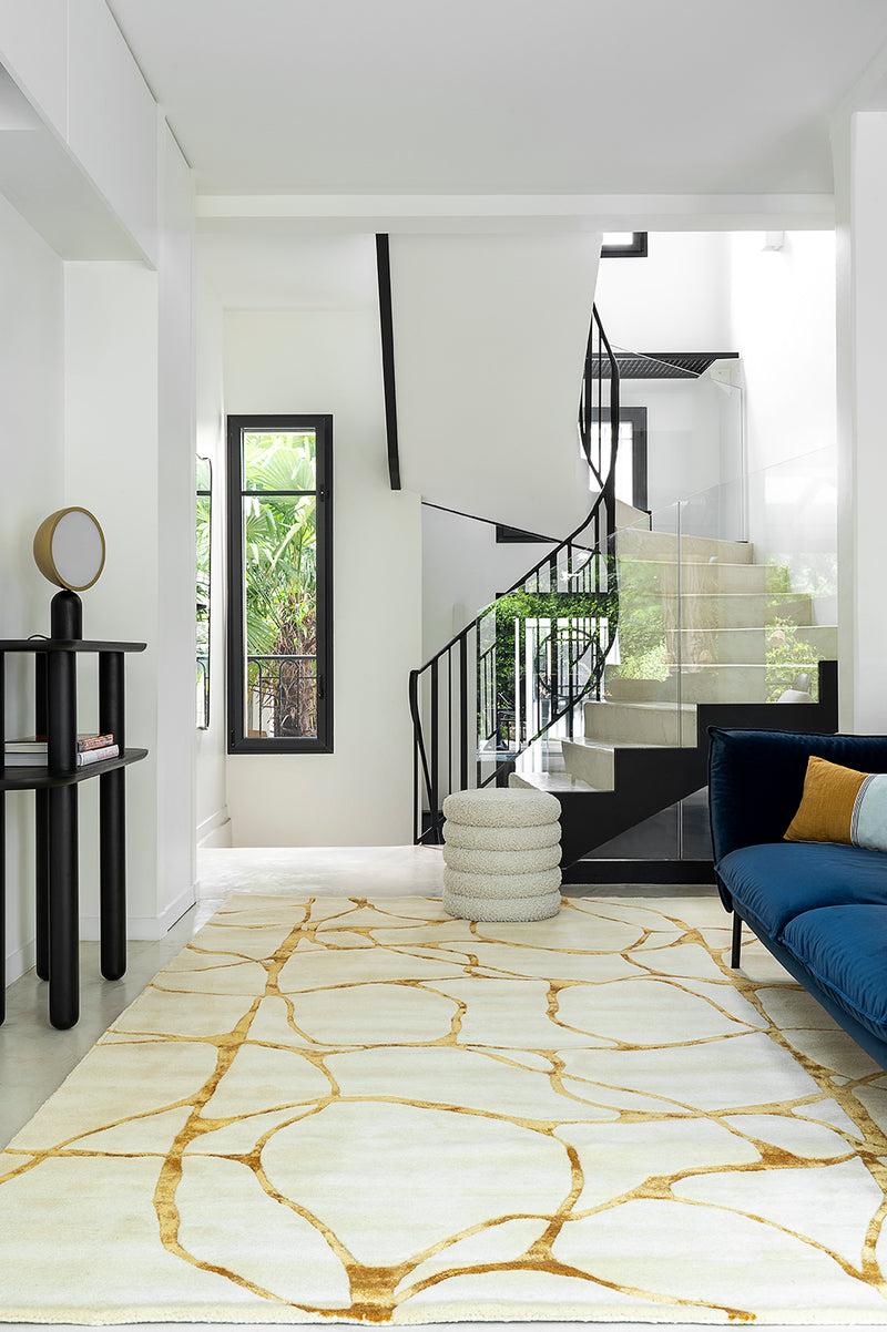 Toulemonde Bochart Ambre Naturel Tapis Beige En Laine Et Viscose