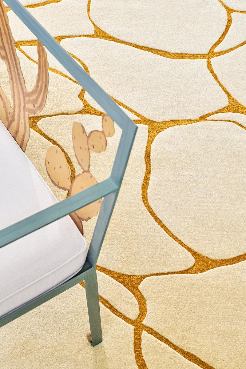 Toulemonde Bochart Ambre Naturel Tapis Beige En Laine Et Viscose