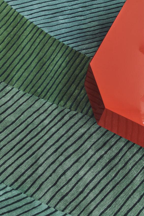 Toulemonde Bochart Ammonite Abysse Tapis Bleu En Laine