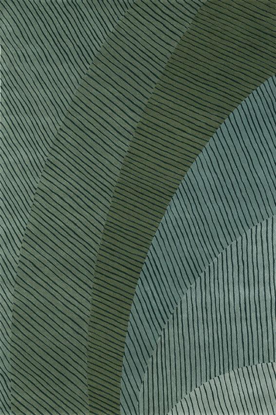 toulemonde bochart Ammonite Abysse Tapis bleu en laine