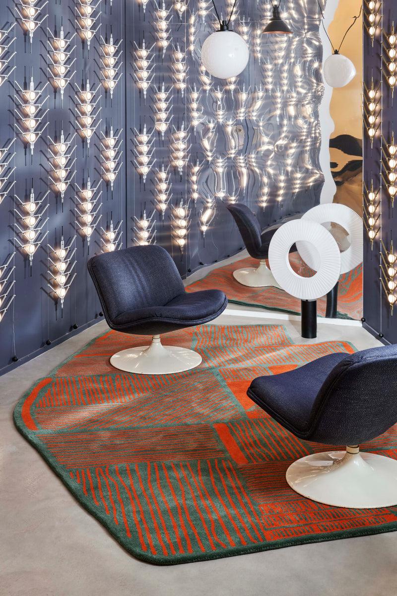 Toulemonde Bochart Antica Rouge Tapis Rouge En Laine