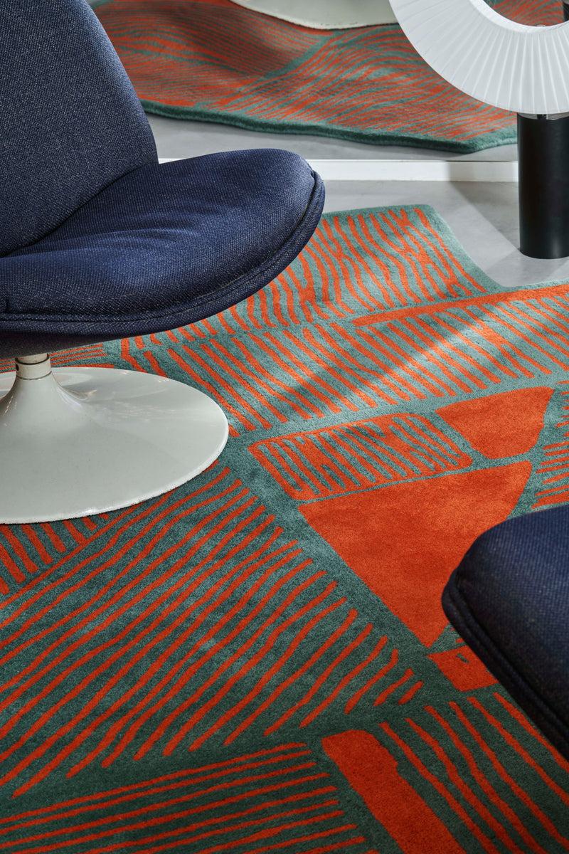Toulemonde Bochart Antica Rouge Tapis Rouge En Laine