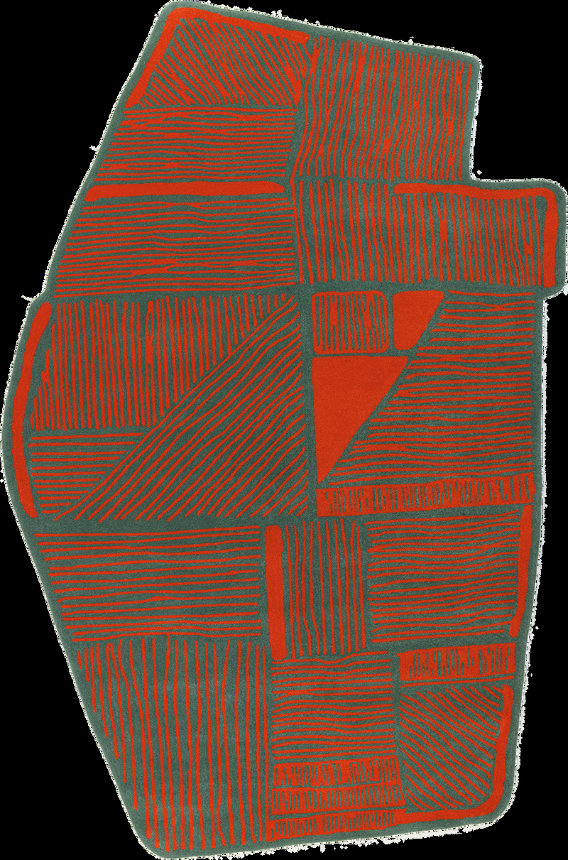 toulemonde bochart Antica Rouge Tapis rouge en laine