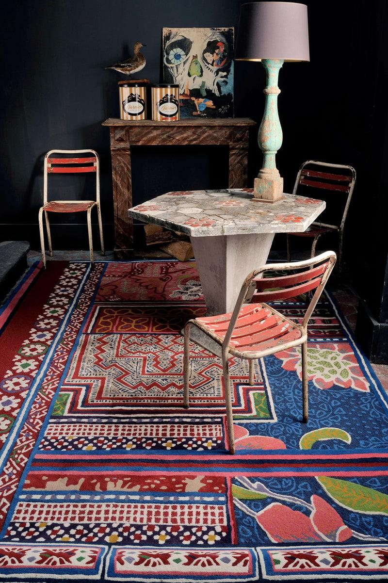 Toulemonde Bochart Baya Multi Rouge Tapis Rouge En Laine Et Viscose