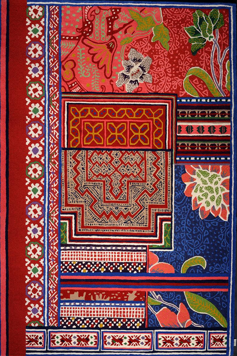 toulemonde bochart Baya Multi rouge Tapis rouge en laine et viscose