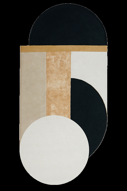 toulemonde bochart Bijoux Noir Tapis noir en laine tencel