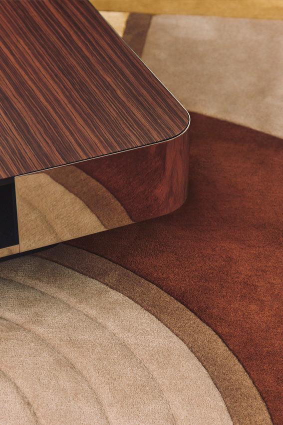 Toulemonde Bochart Bijoux Precieux Brun Tapis Brun En Laine Tencel