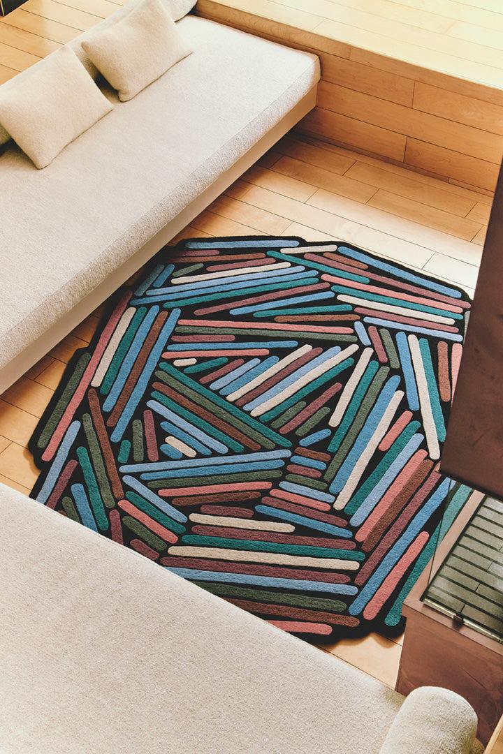 Toulemonde Bochart Brindilles Hiver Tapis Multicolore Hiver En Laine