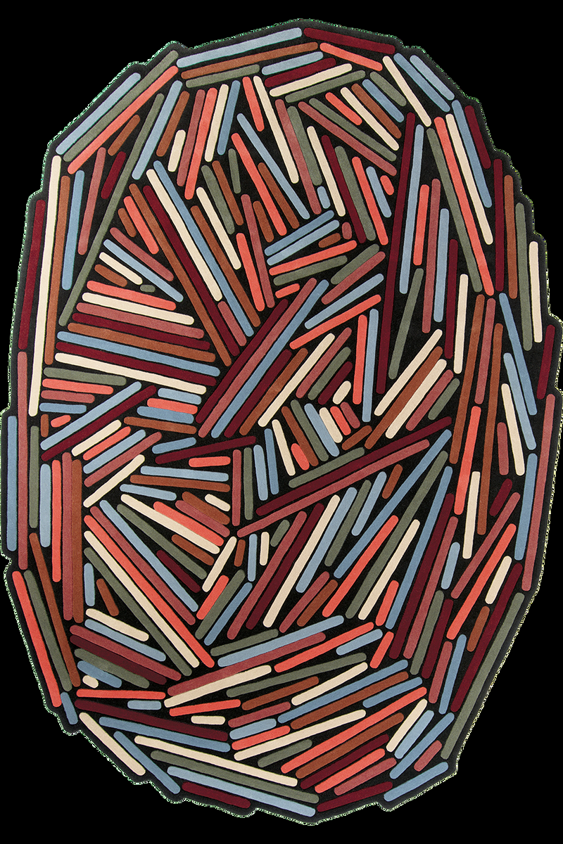 toulemonde bochart Brindilles Hiver Tapis multicolore hiver en laine