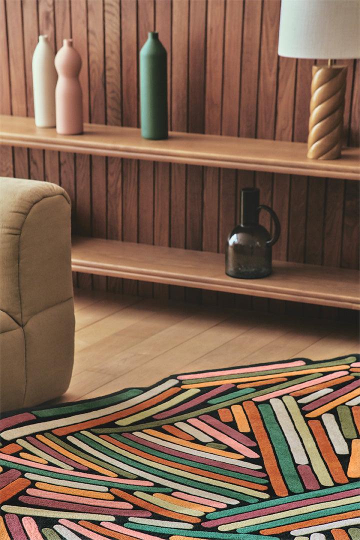Toulemonde Bochart Brindilles Printemps Tapis Multicolore Printemps En Laine