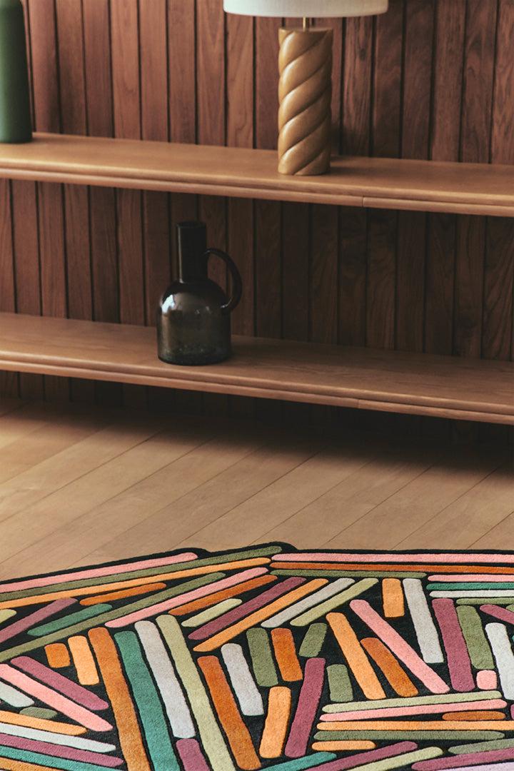 Toulemonde Bochart Brindilles Printemps Tapis Multicolore Printemps En Laine