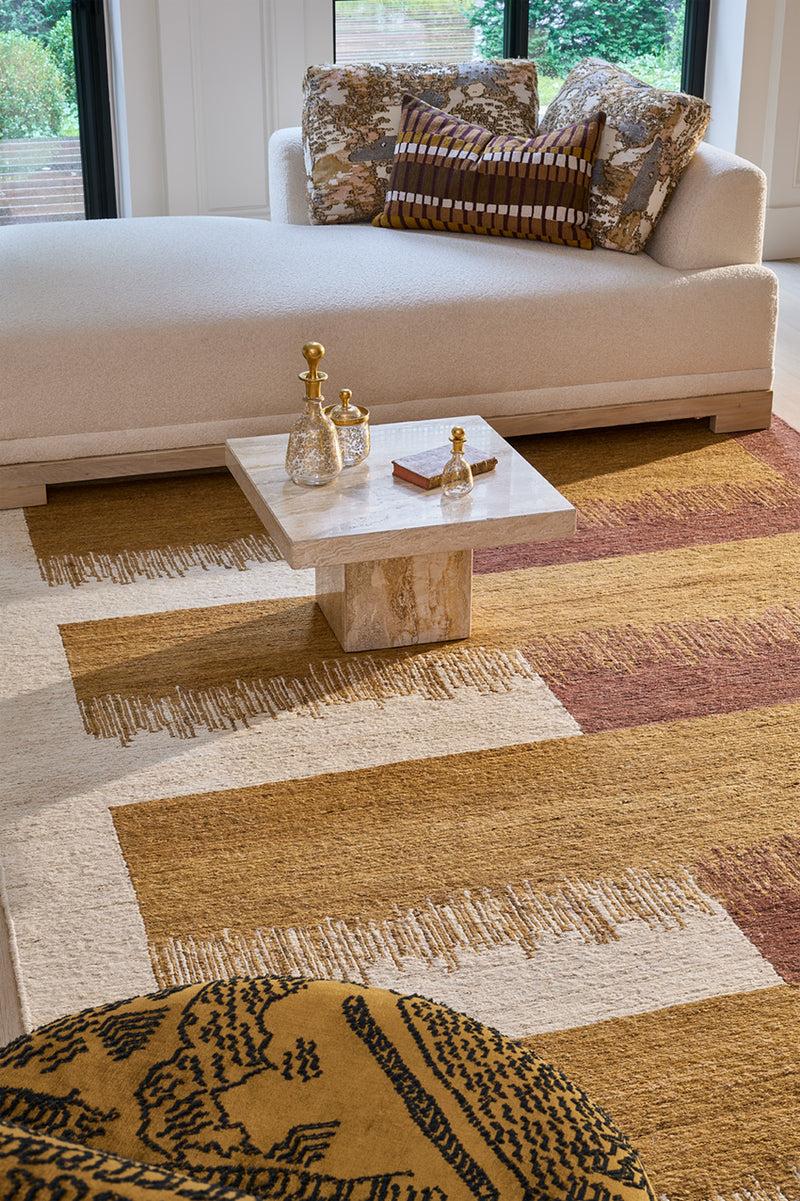Toulemonde Bochart Cala Ocre Tapis Ocre 100% Golden Jute