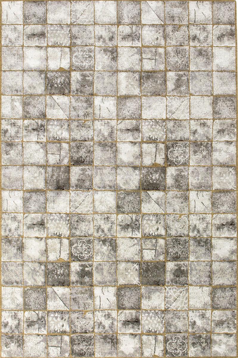 toulemonde bochart Ceramique Ciment Tapis gris en coton et laine