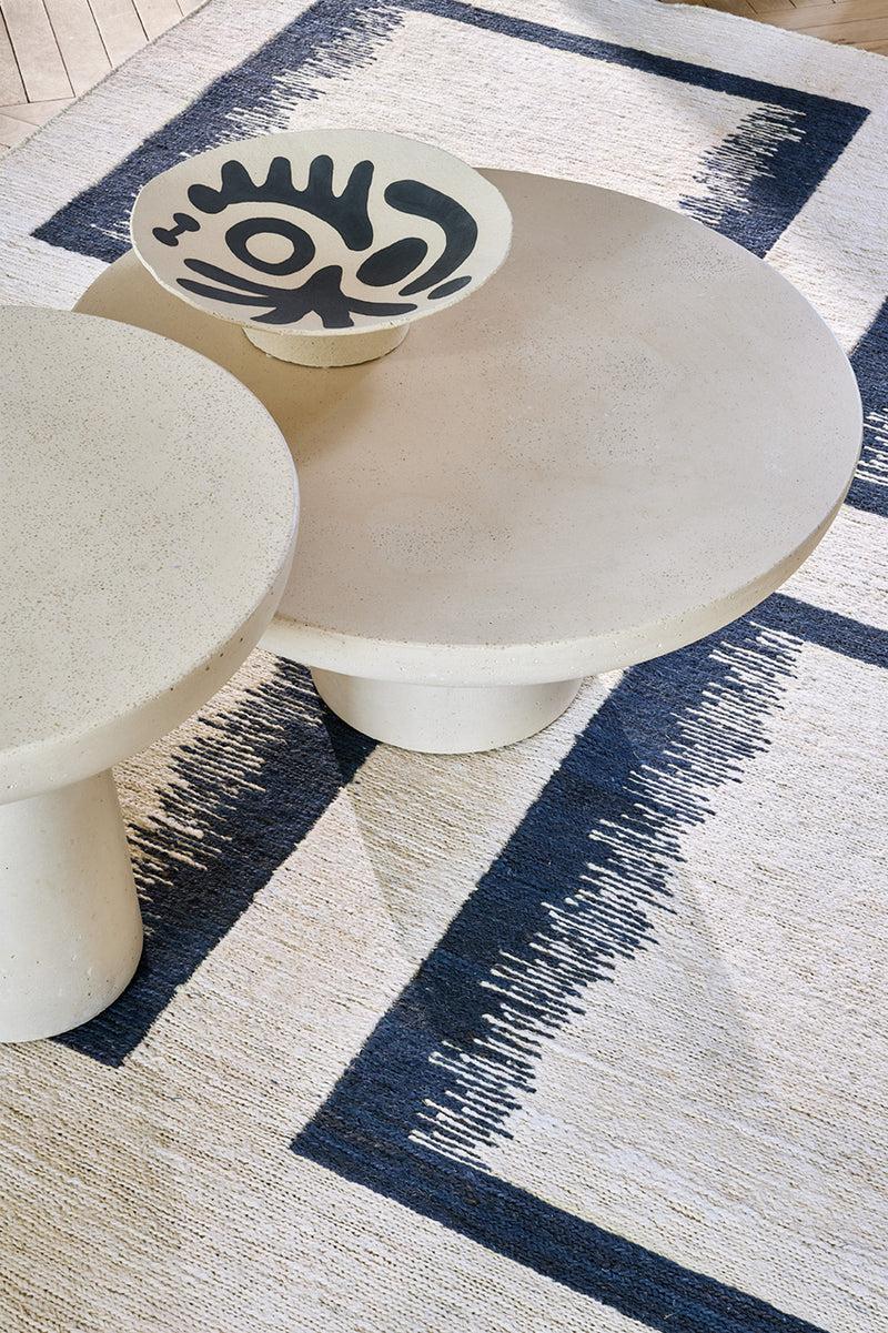 Toulemonde Bochart Ciutadella Bleu Tapis Bleu 100% Golden Jute