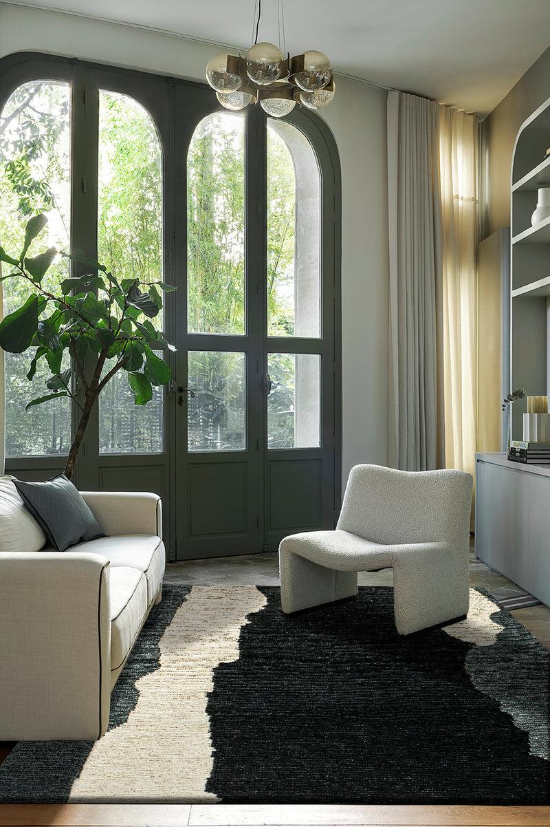 Toulemonde Bochart Clair Obscur Noir Blanc Tapis Noir En Chanvre