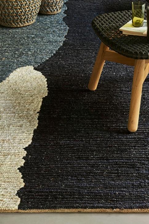 Toulemonde Bochart Clair Obscur Noir Blanc Tapis Noir En Chanvre