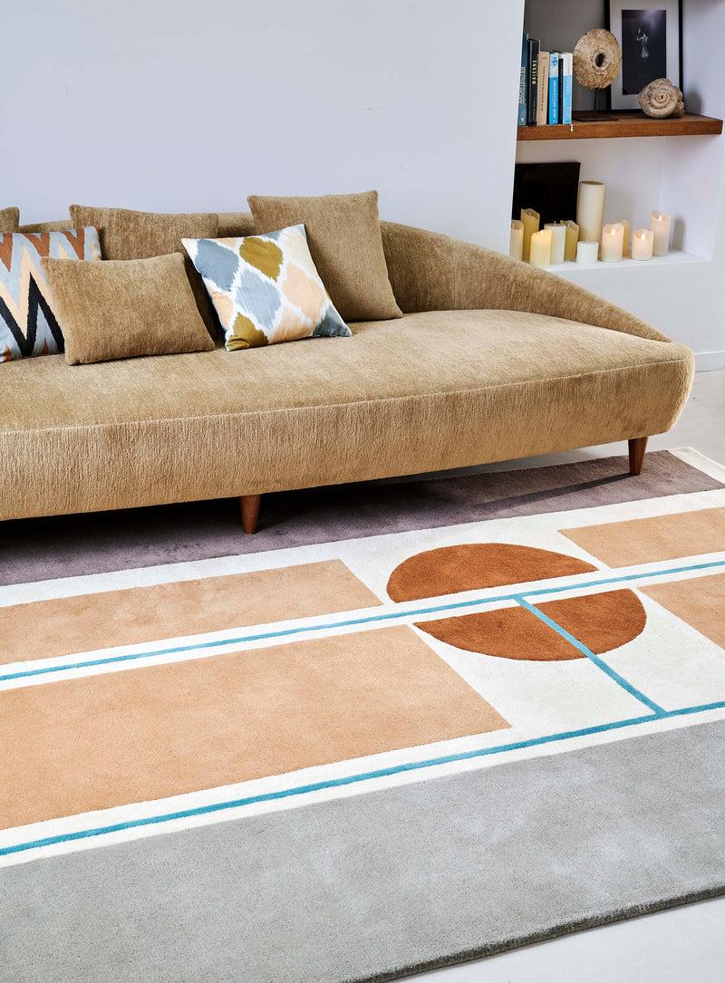 Toulemonde Bochart Colagem Beige Tapis Beige En Laine