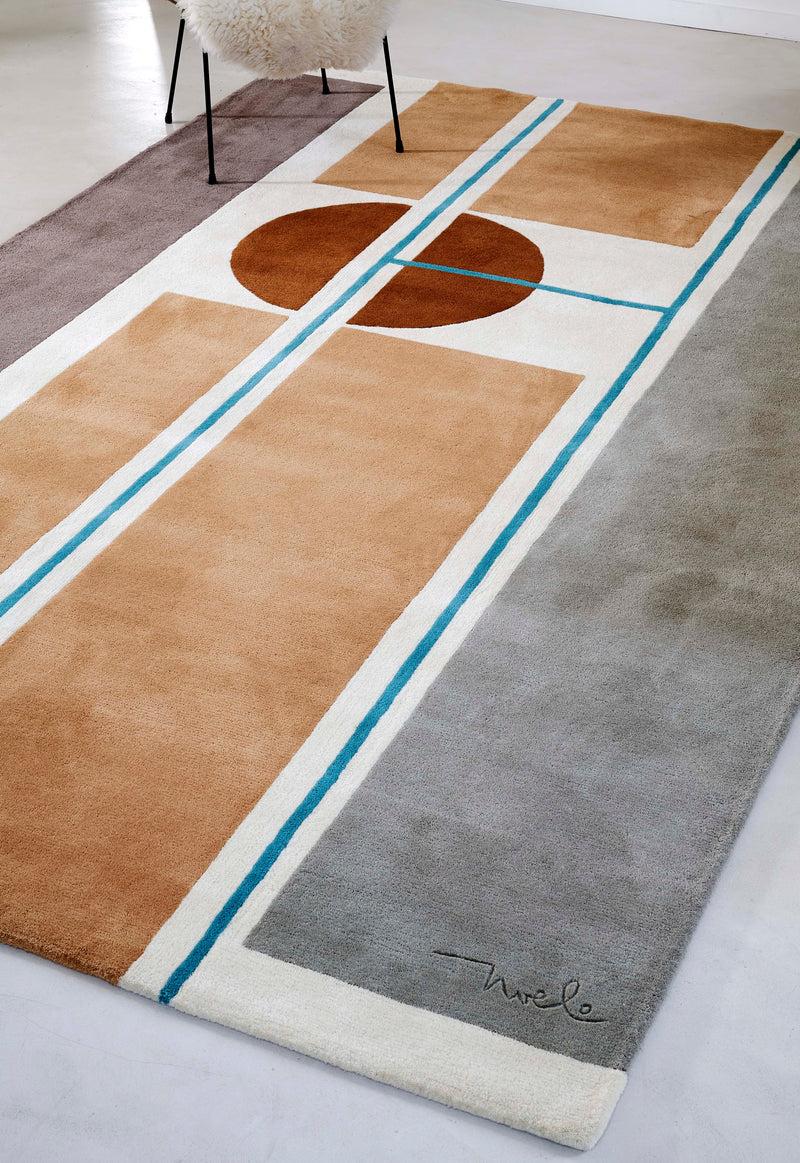 Toulemonde Bochart Colagem Beige Tapis Beige En Laine