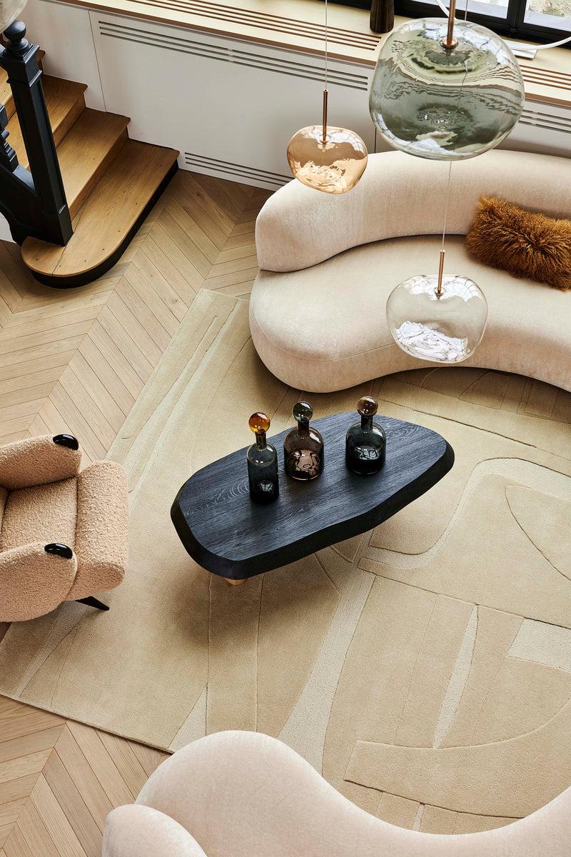 Toulemonde Bochart Collage Beige Tapis Beige En Laine