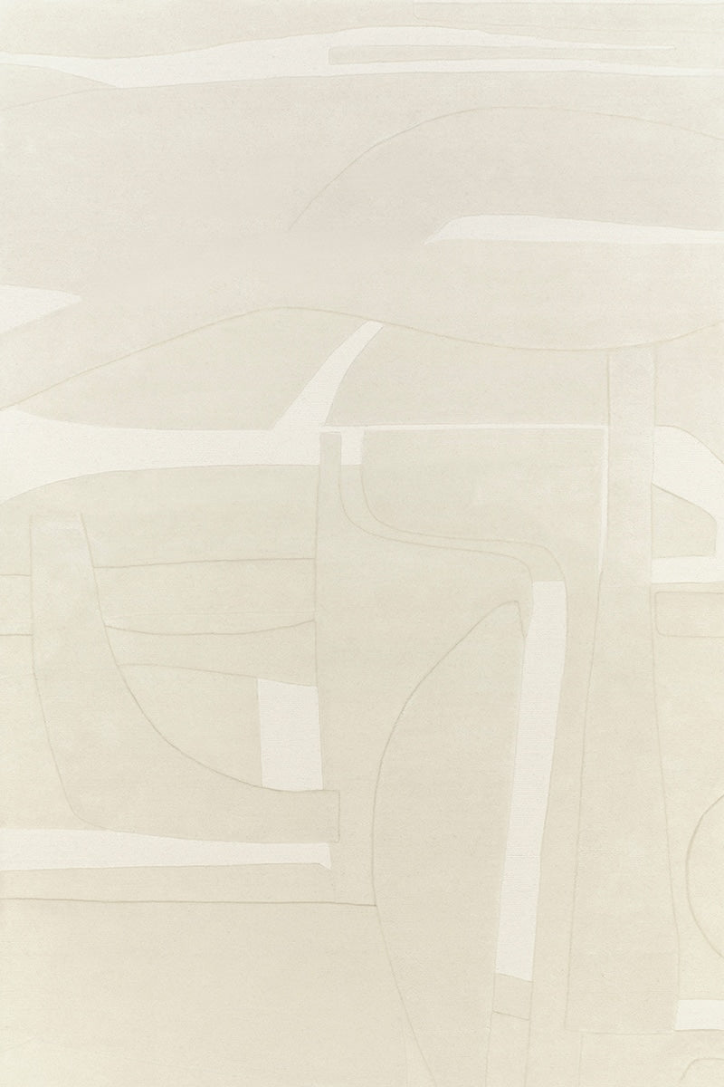 toulemonde bochart Collage Blanc Tapis blanc en laine