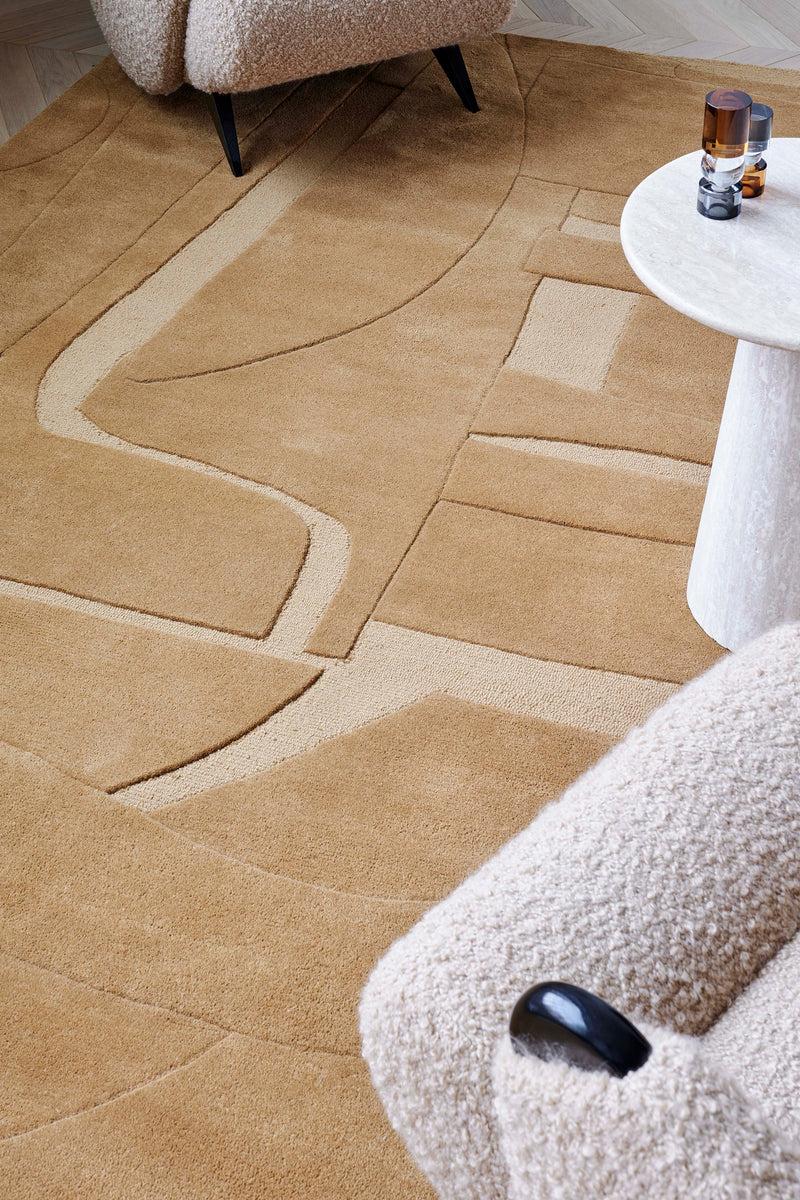 Toulemonde Bochart Collage Écureuil Tapis Brun En Laine
