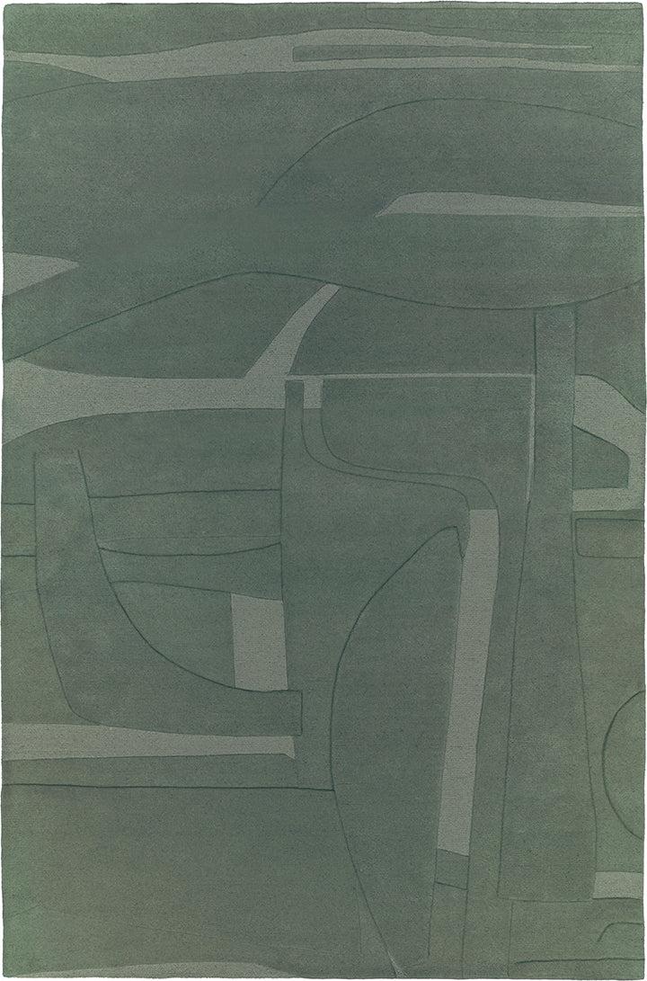 toulemonde bochart Collage Sauge Tapis vert en laine