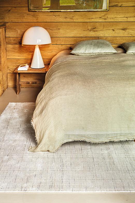 Toulemonde Bochart Dotty Craie Tapis Beige En Laine Et Fibre De Bambou