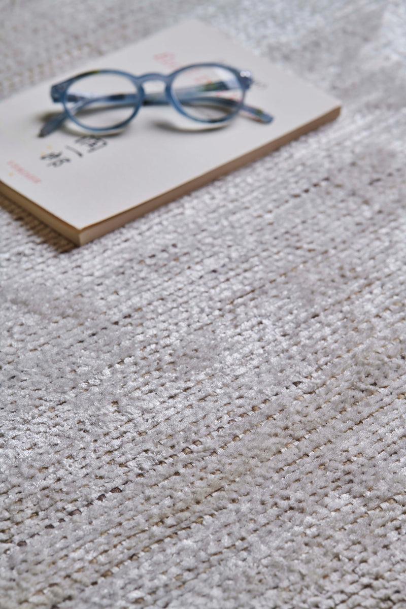 Toulemonde Bochart Dotty Craie Tapis Beige En Laine Et Fibre De Bambou