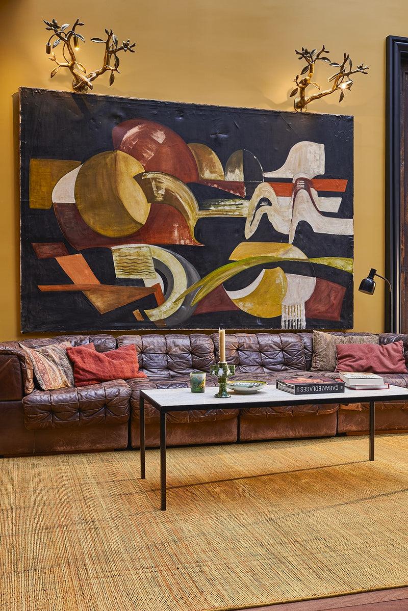 Toulemonde Bochart Dotty Or Tapis Beige En Laine Et Fibre De Bambou